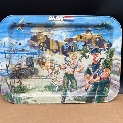 Vintage G.I. Joe Metal TV Tray / Snack Table – 1980s Military Artwork