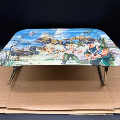 Vintage G.I. Joe Metal TV Tray / Snack Table – 1980s Military Artwork