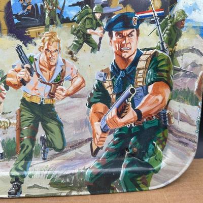 Vintage G.I. Joe Metal TV Tray / Snack Table – 1980s Military Artwork