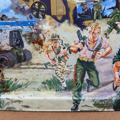 Vintage G.I. Joe Metal TV Tray / Snack Table – 1980s Military Artwork