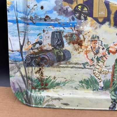 Vintage G.I. Joe Metal TV Tray / Snack Table – 1980s Military Artwork