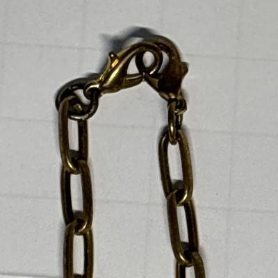 Clear Crystal/brass necklace