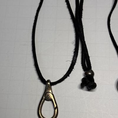 Leather cord necklaces