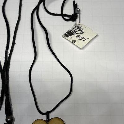 Leather cord necklaces