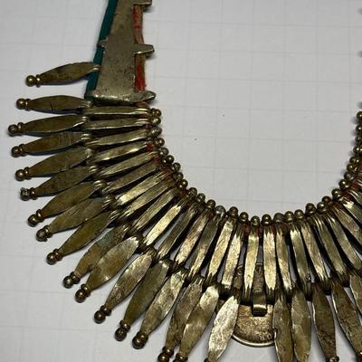 Fabulous Tharu tribal spike collar necklace - Nepal