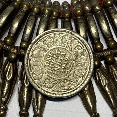 Fabulous Tharu tribal spike collar necklace - Nepal