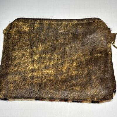 Keep It Gypsy leather Clutch with Louis Vuitton leather patch