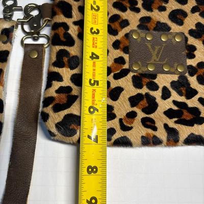 Keep It Gypsy leather Clutch with Louis Vuitton leather patch