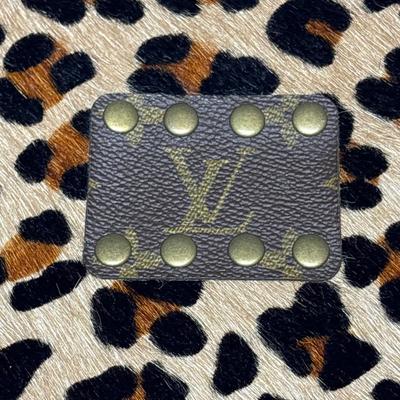 Keep It Gypsy leather Clutch with Louis Vuitton leather patch