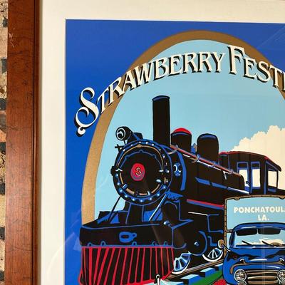 1996 Strawberry Festival Framed Art Print – Ponchatoula, LA – Signed & Numbered