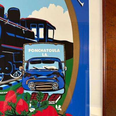 1996 Strawberry Festival Framed Art Print – Ponchatoula, LA – Signed & Numbered