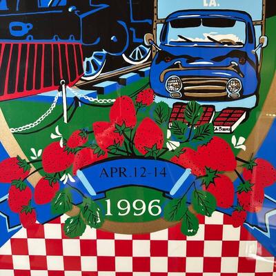 1996 Strawberry Festival Framed Art Print – Ponchatoula, LA – Signed & Numbered