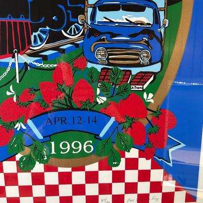 1996 Strawberry Festival Framed Art Print – Ponchatoula, LA – Signed & Numbered