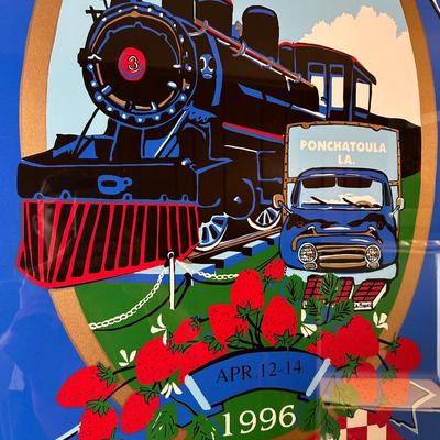 1996 Strawberry Festival Framed Art Print – Ponchatoula, LA – Signed & Numbered