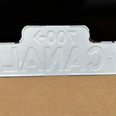 Vintage Canal Street Porcelain Street Sign – “700 → CANAL” – New Orleans