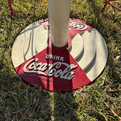 Vintage Coca-Cola Café Table w/ 4 Red Heart-Back Chairs – Retro Diner Set