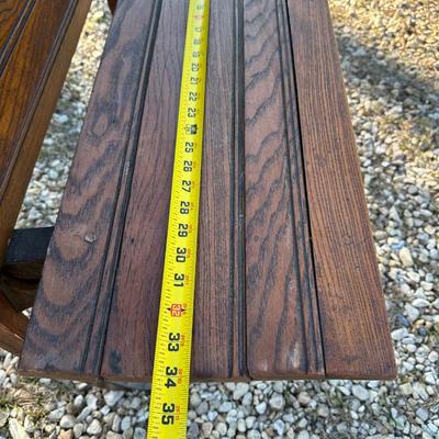 Antique New Orleans Folding Streetcar / Trolley Bench – Original Hardware – Bolt-Down Legs