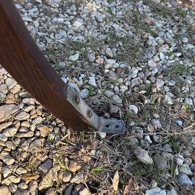 Antique New Orleans Folding Streetcar / Trolley Bench – Original Hardware – Bolt-Down Legs