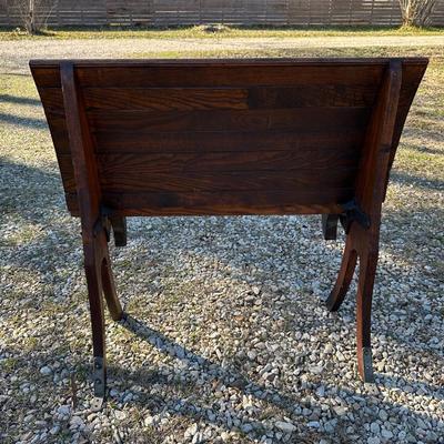 Antique New Orleans Folding Streetcar / Trolley Bench – Original Hardware – Bolt-Down Legs