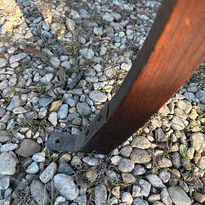 Antique New Orleans Folding Streetcar / Trolley Bench – Original Hardware – Bolt-Down Legs