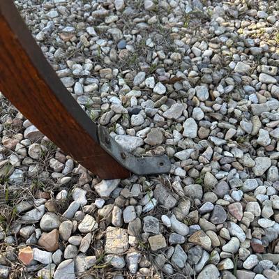 Antique New Orleans Folding Streetcar / Trolley Bench – Original Hardware – Bolt-Down Legs