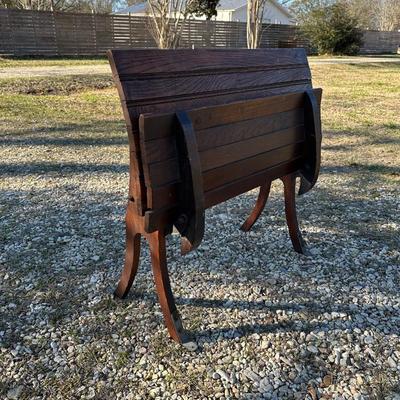 Antique New Orleans Folding Streetcar / Trolley Bench – Original Hardware – Bolt-Down Legs