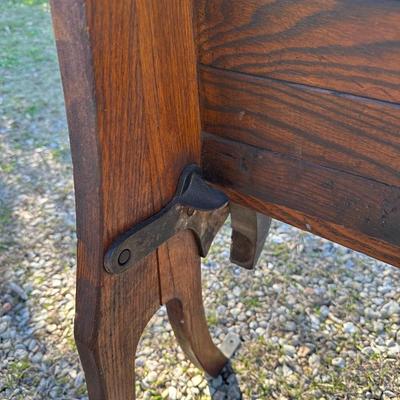 Antique New Orleans Folding Streetcar / Trolley Bench – Original Hardware – Bolt-Down Legs