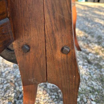 Antique New Orleans Folding Streetcar / Trolley Bench – Original Hardware – Bolt-Down Legs