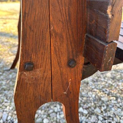 Antique New Orleans Folding Streetcar / Trolley Bench – Original Hardware – Bolt-Down Legs