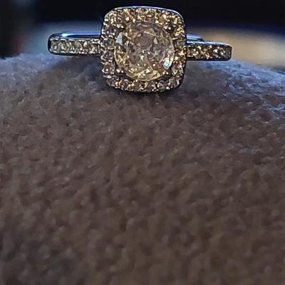 Moissanite Ring Size adjustable 6