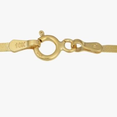 10kt Solid Gold Herringbone Chain 20"