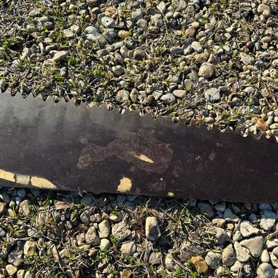 Antique 2-Man Crosscut Logging Saw – Original Wooden Handles – Maker’s Medallion