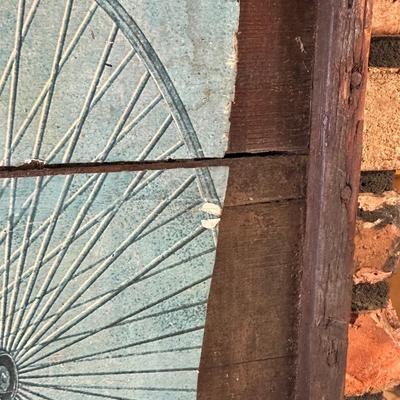 Antique HOWE Bicycles & Tricycles Advertising Sign – Mounted on Wood – Penny-Farthing Graphic