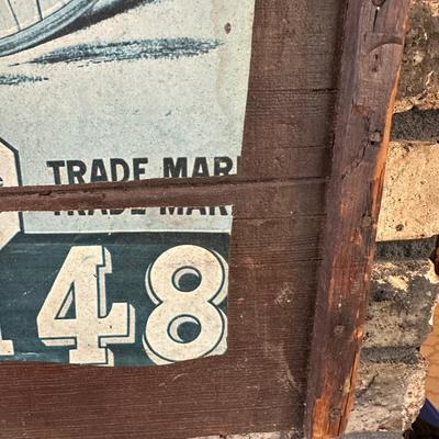 Antique HOWE Bicycles & Tricycles Advertising Sign – Mounted on Wood – Penny-Farthing Graphic