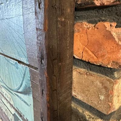 Antique HOWE Bicycles & Tricycles Advertising Sign – Mounted on Wood – Penny-Farthing Graphic