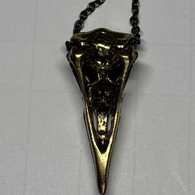Larissa Loden Gothic Crow pendant with silver chain