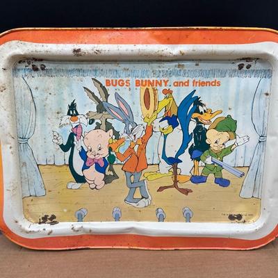 Vintage 1979 Bugs Bunny & Friends Metal Serving Tray – Warner Bros Looney Tunes