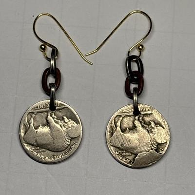 Buffalo Nickel earrings