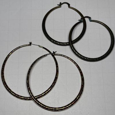 Leopard print & silver earrings