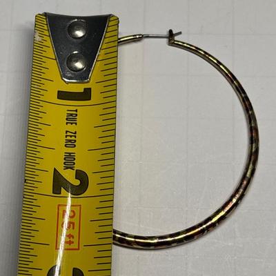 Leopard print & silver earrings