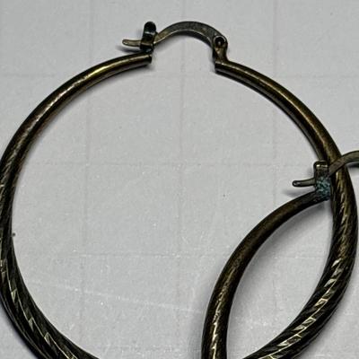 Leopard print & silver earrings