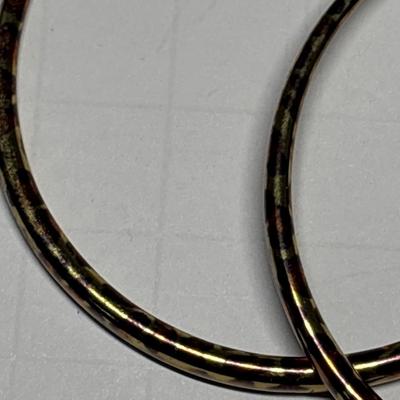 Leopard print & silver earrings