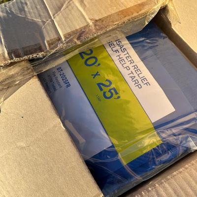 3) New 20’ x 25’ Heavy Duty Tarps w/ Rope – Disaster Relief / Shelter Tarps