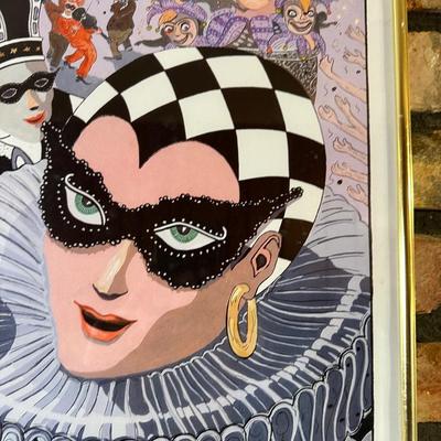 Framed New Orleans Mardi Gras Poster – March 3, 1987 – Signed Artist Print