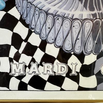 Framed New Orleans Mardi Gras Poster – March 3, 1987 – Signed Artist Print