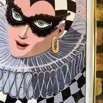 Framed New Orleans Mardi Gras Poster – March 3, 1987 – Signed Artist Print