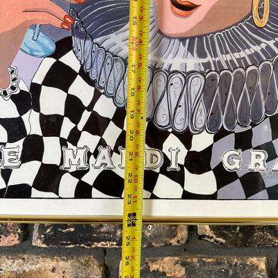 Framed New Orleans Mardi Gras Poster – March 3, 1987 – Signed Artist Print