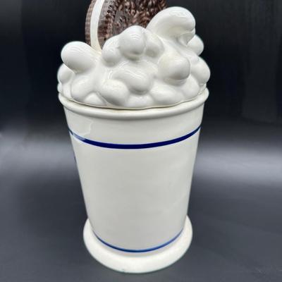 Oreo Cookie Ceramic Cookie Jar – Milk & Cookie Design – Vintage Style