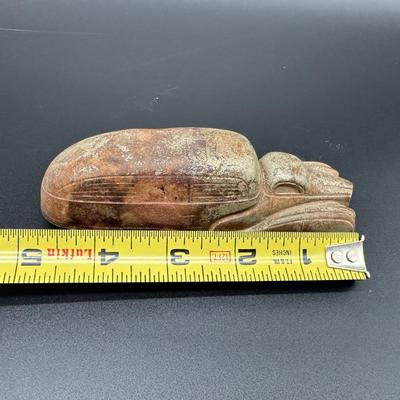 Vintage Cast Iron Toy Car – Art Deco Style – Rolling Wheels – Rustic Patina