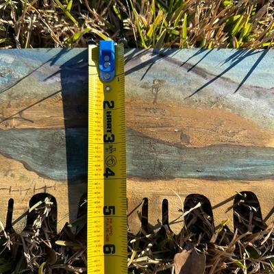 Vintage Hand Saw w/ Hand-Painted Folk Art Landscape – Rustic Decor